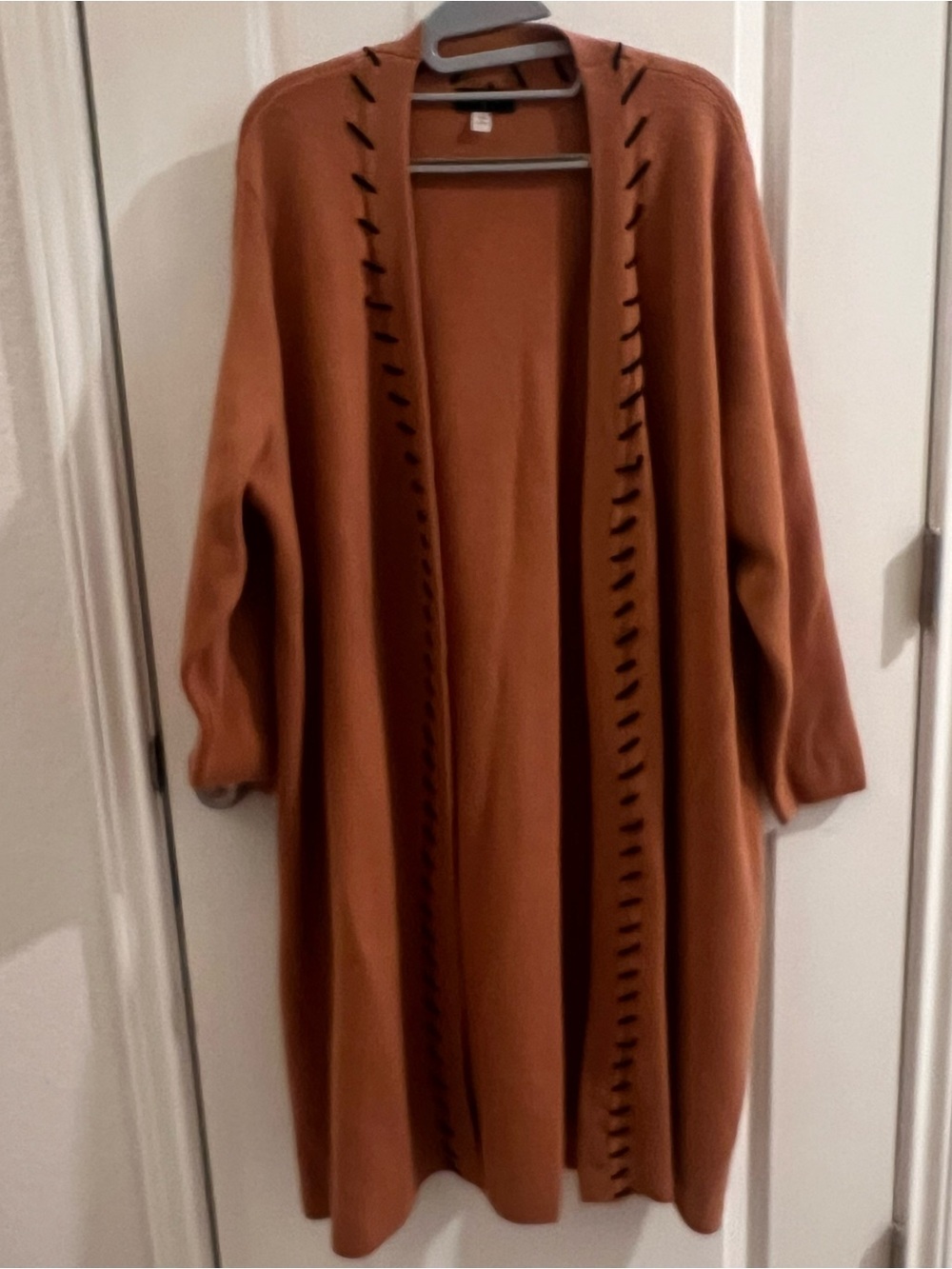 Tahari Women’s Open-Front Camel colored Knit Cardigan Sweater